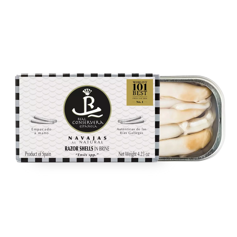 Razor clams from the Galician estuaries in their natural state – 4/6 pieces