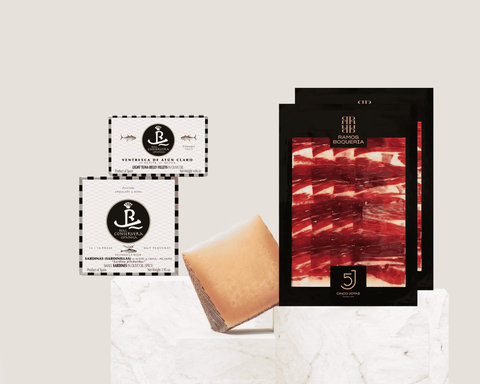 Iberian basket to give as a gift to new mothers - GOURMET