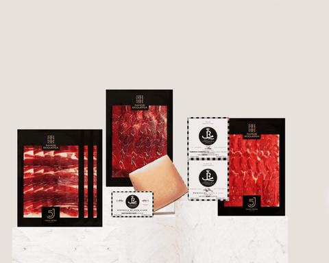 Iberian basket to give as a gift to new mothers - SELECCION