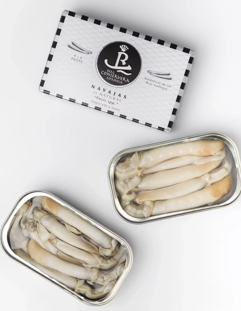 Razor clams from the Galician estuaries in their natural state – 4/6 pieces